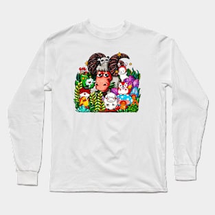 Zodiac ARIES Doodle Art Series Long Sleeve T-Shirt